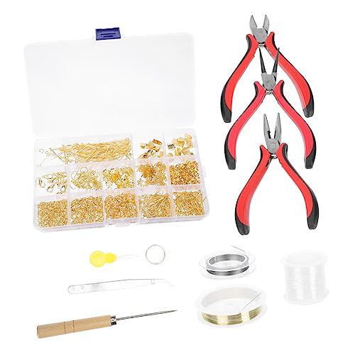 Hemobllo 1Satz DIY Schmuckzubehör mit Nadelringschnallen und Handwerkzeugen für Armbänder und Halsketten für Schmuckherstellung und Personalisierte Hemobllo 1Satz DIY Schmuckzubehör mit Nadelringschnallen und Handwerkzeugen für Armbänder und Halsketten für Schmuckherstellung und Personalisierte von Hemobllo