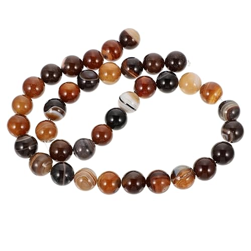 Hemobllo 1Satz Runde Kaffeebraune Spacer Perlen für DIY Schmuckherstellung Natürliche Glatte Lose Perlen für Armbänder Bastelprojekte und von Hemobllo