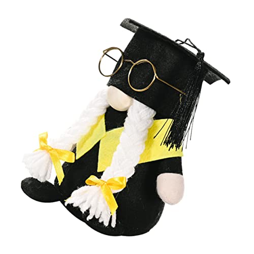 Hemobllo 1stück Kreative GNOME Puppe Mit Abschlussmütze Und Brille Lustige Dekoration Für Abschlussfeiern Tisch Und Sofazubehör Perfektes Für Absolventen Männlich Weiblich von Hemobllo