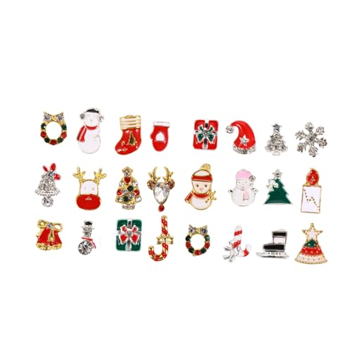 Hemobllo 2 Boxen Boxen Weihnachts Maniküre Nagelkunst Legierung Nail Art Charms Glitzersteine DIY Nageldesign Zubehör für Damen und Profis von Hemobllo