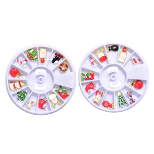 Hemobllo 2 Boxen Weihnachtliche Legierung Nagel Charms mit Box Robuste Maniküre Ornamente für DIY Nail Art Vielseitige Xmas Nail Decorations für Festliches Nageldesign Hemobllo 2 Boxen Weihnachtliche Legierung Nagel Charms mit Box Robuste Maniküre Ornamente für DIY Nail Art Vielseitige Xmas Nail Decorations für Festliches Nageldesign von Hemobllo