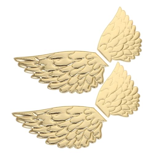 Hemobllo 2 Paar Engel Zum Basteln, Engel-aufnäher, Stempelstoff, Geprägte Kleidungsapplikation, Zum Aufnähen, Dekorative Applikation Für Diy-bastelzubehör, Dekoration, Golden, 45 Cm Hemobllo 2 Paar Engel Zum Basteln, Engel-aufnäher, Stempelstoff, Geprägte Kleidungsapplikation, Zum Aufnähen, Dekorative Applikation Für Diy-bastelzubehör, Dekoration, Golden, 45 Cm von Hemobllo