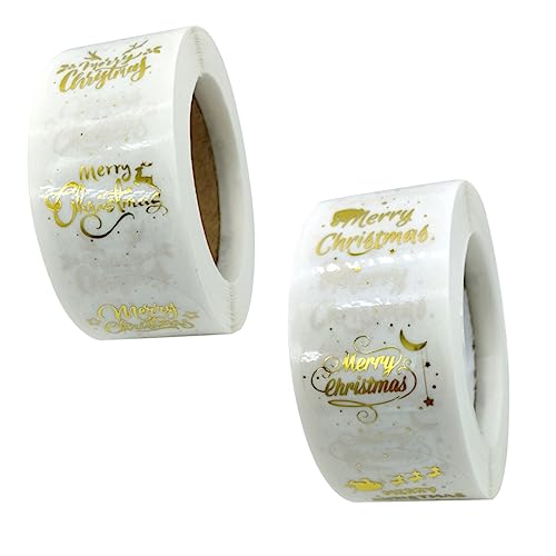 Hemobllo 2 Rollen Bronzefarbene Weihnachts Aufkleber Transparent Selbstklebende Etiketten für Geschenkverpackung Dekoration Sealing Labels für Party und Karten Hemobllo 2 Rollen Bronzefarbene Weihnachts Aufkleber Transparent Selbstklebende Etiketten für Geschenkverpackung Dekoration Sealing Labels für Party und Karten von Hemobllo