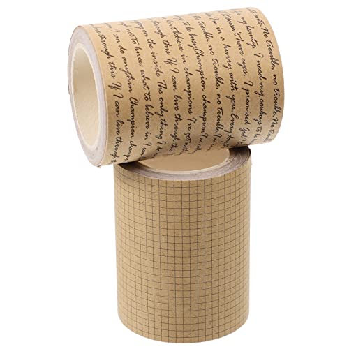 Hemobllo 2 Rollen Vintage Kraftpapier Klebeband Retro DIY Dekoratives Papier Tape für Tagebuch Scrapbooking Handwerk Repositionierbar Abreißbar Klebstofffrei Vielseitig Einsetzbar Hemobllo 2 Rollen Vintage Kraftpapier Klebeband Retro DIY Dekoratives Papier Tape für Tagebuch Scrapbooking Handwerk Repositionierbar Abreißbar Klebstofffrei Vielseitig Einsetzbar von Hemobllo
