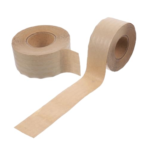 Hemobllo 2 Rollen Wasseraktiviertes Papier Klebeband Stark Haftendes Kraftvolles Packband Beschreibbar für Bilderrahmen Kunstwerke und Verpackungen von Hemobllo