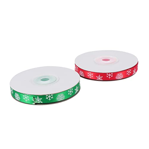 Hemobllo 2 Rollen Weihnachtliches Dekoband Teiliges Polyester Geschenkband mit Schneeflocken Vielseitig für DIY Bastelprojekte Geschenkverpackungen und Partydeko Langlebig und Farbecht Hemobllo 2 Rollen Weihnachtliches Dekoband Teiliges Polyester Geschenkband mit Schneeflocken Vielseitig für DIY Bastelprojekte Geschenkverpackungen und Partydeko Langlebig und Farbecht von Hemobllo
