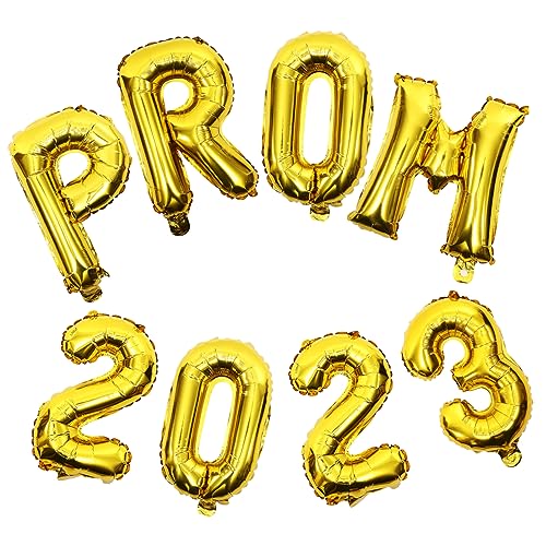 Hemobllo 2 Sätze 2023 Dekorative Luftballons 2023 Luftballons Geburtstag Luftballons Junggesellin Abschlussballons Rosa Und Weiße Luftballons Grad Aluminiumfolie Golden von Hemobllo