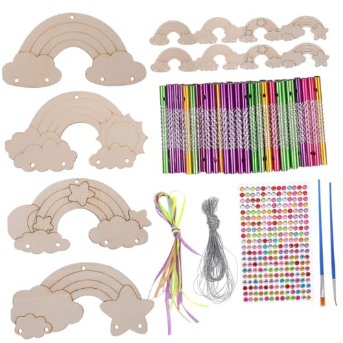 Hemobllo 2 Sätze DIY Holz Windspiel Bastelset mit Regenbogen Holzscheiben Bändern Strasssteinen und Stiften Windspiel für Fenster Garten Geburtstag Innen und Außenbereich Hemobllo 2 Sätze DIY Holz Windspiel Bastelset mit Regenbogen Holzscheiben Bändern Strasssteinen und Stiften Windspiel für Fenster Garten Geburtstag Innen und Außenbereich von Hemobllo