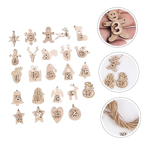 Hemobllo 2 Sätze Teilig Holz Weihnachtskalender Anhänger mit Zahlen DIY Hängende Adventsdeko Countdown für Wand Tür Baum Kreative Geschenkbeutel Dekoration für Weihnachten Hemobllo 2 Sätze Teilig Holz Weihnachtskalender Anhänger mit Zahlen DIY Hängende Adventsdeko Countdown für Wand Tür Baum Kreative Geschenkbeutel Dekoration für Weihnachten von Hemobllo