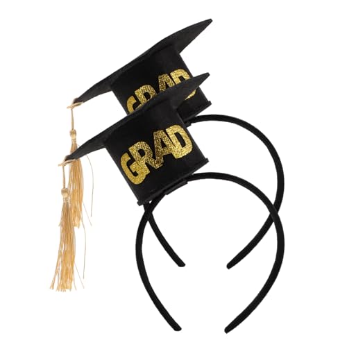 Hemobllo 2 Stück Abschluss Stirnband Graduiertenmütze-stirnband Kappendekorationen Für Den Abschluss Kopfschmuck Für Die Abschlusssaison Abschluss Zubehör Abschlussband Plüschstoffe Black Hemobllo 2 Stück Abschluss Stirnband Graduiertenmütze-stirnband Kappendekorationen Für Den Abschluss Kopfschmuck Für Die Abschlusssaison Abschluss Zubehör Abschlussband Plüschstoffe Black von Hemobllo