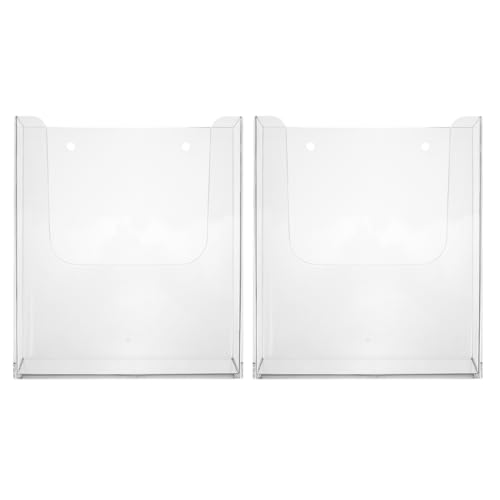 Hemobllo 2 Stück Ausstellungsstand Poster-Organizer Broschürenhalter klarer Literaturhalter Broschüren-Organizer Mail-Organizer-Arbeitsplatte Aktenhalter Acryl Transparent von Hemobllo