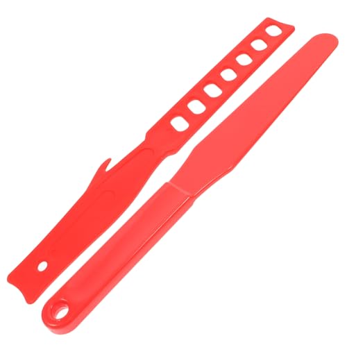 Hemobllo 2 Stück Farbrührstab Anstrich-Mischschaber Malenwerkzeuge aus Epoxidharz Malmesser Farbmischschaber Farbmischstäbe rot Wiederverwendbar von Hemobllo