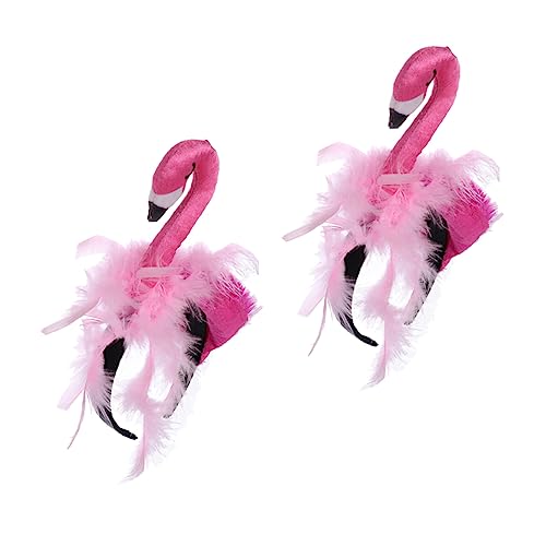 Hemobllo 2 Stück Flamingo Haarband Leichter Flexibler Kopfschmuck für Geburtstagsfeier Dekoratives Stirnband in Leuchtendem Passend für Jungen und Mädchen von Hemobllo