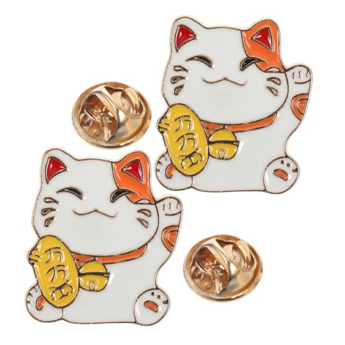 Hemobllo 2 Stück Glückskatzenbrosche Tiernadel Brosche Katzen-brosche-abzeichen Brosche Katze Emaille-katzennadel Katzennadeln Für Rucksäcke Kawaii-stifte Legierung Hemobllo 2 Stück Glückskatzenbrosche Tiernadel Brosche Katzen-brosche-abzeichen Brosche Katze Emaille-katzennadel Katzennadeln Für Rucksäcke Kawaii-stifte Legierung von Hemobllo