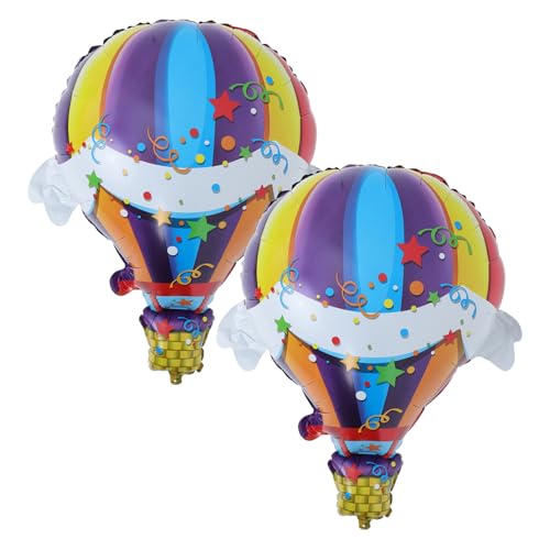 Hemobllo 2 Stück Heißluftballon Alles zum Geburtstag Dekorationen Luftballondekoration Partydekorationen Reise-Party-Ballons Folienballons Aluminiumfolie Hemobllo 2 Stück Heißluftballon Alles zum Geburtstag Dekorationen Luftballondekoration Partydekorationen Reise-Party-Ballons Folienballons Aluminiumfolie von Hemobllo