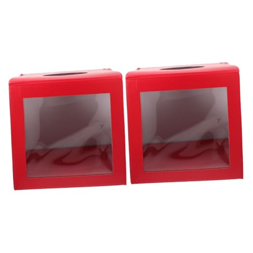 Hemobllo 2 Stück Karton Vorschlagsbox mit Schlitz Transparente Wahlurne für Chili Wettbewerbe Stabile Losbox für Gemeinschaftswahlen Wiederverwendbare Spenden und Gewinnspielbox für von Hemobllo