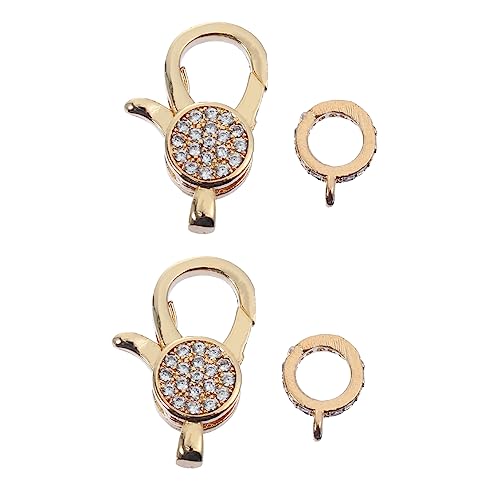 Hemobllo 2 Stück Kettenverschluss Karabinerverschluss aus Legierung mit Mikro Strass Langlebiger Lobster Clasp DIY Schmuckzubehör für Armbänder und Halsketten Goldfarben Praktische Hemobllo 2 Stück Kettenverschluss Karabinerverschluss aus Legierung mit Mikro Strass Langlebiger Lobster Clasp DIY Schmuckzubehör für Armbänder und Halsketten Goldfarben Praktische von Hemobllo