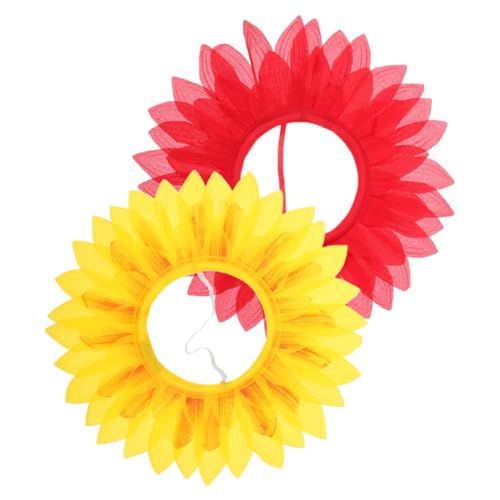 Hemobllo 2 Stück Lustiges Teiliges Sonnenblumen Kopfbedeckungs für Weiches Bequemes Material für Kindergartenveranstaltungen Partys und Halloween Kostümspaß von Hemobllo