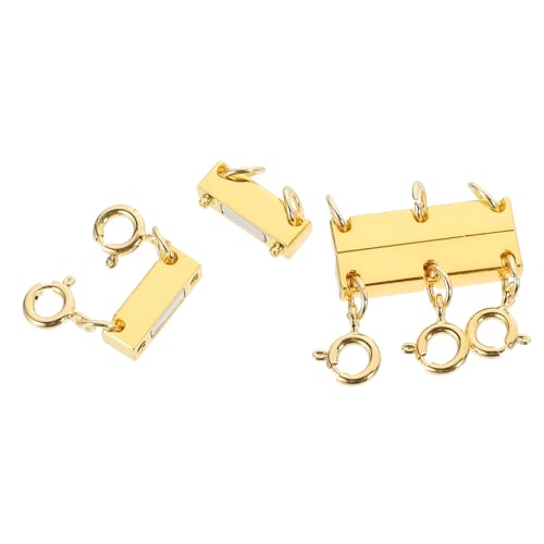 Hemobllo 2 Stück Mehrreihiger Kettenverschluss aus Magnetischer Schmuckverbinder für Halsketten und Armbänder Einfach zu Bedienen Hautfreundlich für DIY Schmuck und Verlängerung von Hemobllo