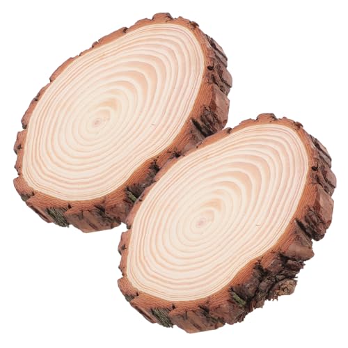 Hemobllo 2 Stück Natürliche Holzscheiben mit Baumrinde Unbehandelte Runde Holzscheiben zum Basteln Tischdekoration Hochzeit und Weihnachtsdeko Hemobllo 2 Stück Natürliche Holzscheiben mit Baumrinde Unbehandelte Runde Holzscheiben zum Basteln Tischdekoration Hochzeit und Weihnachtsdeko von Hemobllo