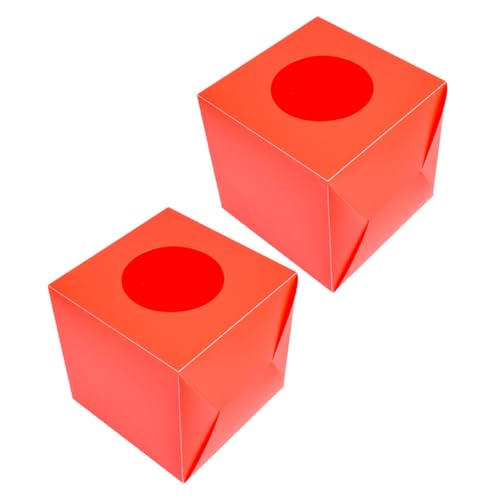 Hemobllo 2 Stück Rote Würfelförmige Spendenboxen aus Kunststoff Multifunktionale Wahlurnen und Losboxen für Party Firmenfeier Transparente Leichte und Langlebige Aufbewahrung von Hemobllo