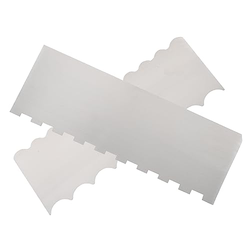 Hemobllo 2 Stück Sahnespatel Küchen Backzubehör Gadgets Gebäckschaber Kochen Zuckergussspatel Fondant Kuchenspatel Kuchenschaber Backwerkzeuge Spatel Metall Silber Edelstahl von Hemobllo