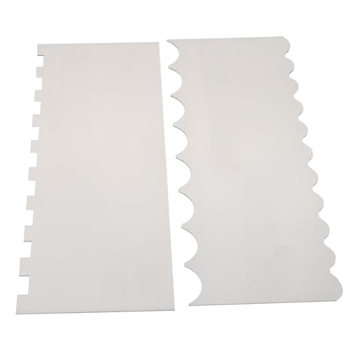 Hemobllo 2 Stück Sahnespatel Küchen Backzubehör Zuckergussspatel Gebäckschaber Kochen Fondant Gadgets Kuchenspatel Kuchenschaber Backwerkzeuge Spatel Metall Edelstahl Silber von Hemobllo