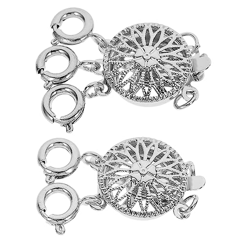 Hemobllo 2 Stück Schmuckverbinder Silber Mehrreihiger Kettenverschluss für Halsketten und Armbänder Einfaches DIY Layering mit Verhindert Verheddern von Schmuckstücken Hemobllo 2 Stück Schmuckverbinder Silber Mehrreihiger Kettenverschluss für Halsketten und Armbänder Einfaches DIY Layering mit Verhindert Verheddern von Schmuckstücken von Hemobllo