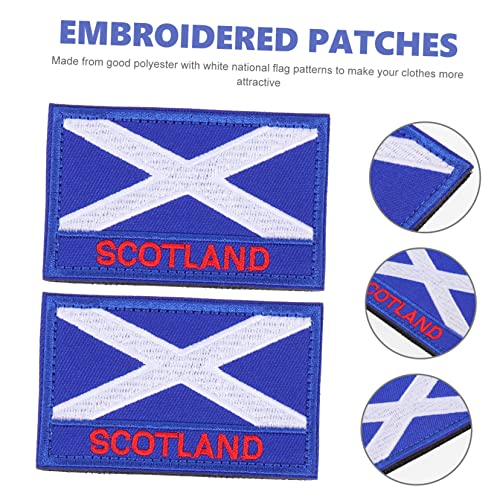 Hemobllo 2 Stück Schottland Flagge Aufnäher Bestickte Bügel Patches für Kleidung Jeans Jacken Rucksäcke DIY Dekoration und Reparatur von Hemobllo