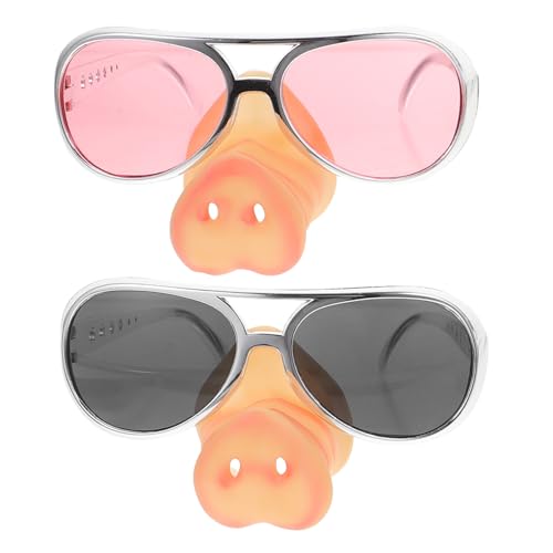 Hemobllo 2 Stück Schweinenase-brillen, Lustige Partybrillen für Halloween, Cosplay-requisiten, Alberne Brillen für Erwachsene, von Hemobllo
