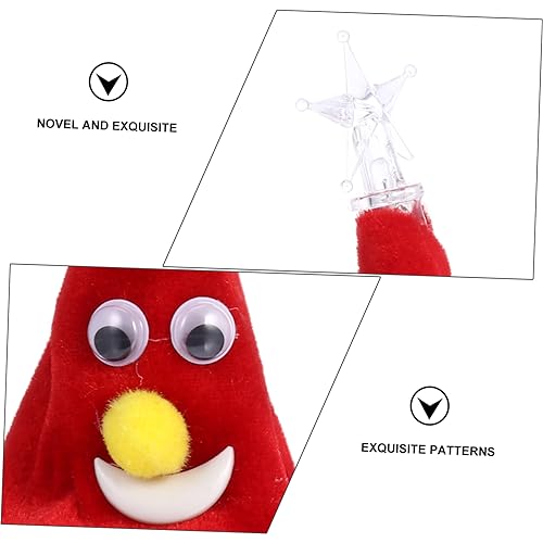 Hemobllo 2 Stück Teiliges Elektrisches Weihnachtsmützen mit Wackelndem Plüschstern Lustige Xmas Hut Dekoration für Erwachsene und Party Weihnachtlicher Kopfschmuck ohne Batterie Festliches von Hemobllo