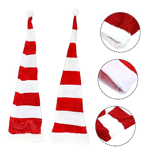 Hemobllo 2 Stück Teiliges Weihnachts Partyset mit Dekorativen Rot Weißen Mützen für Erwachsene Weiches Material Bequemer Sitz für Bühnenauftritte und Festliche Weihnachtskostüme von Hemobllo
