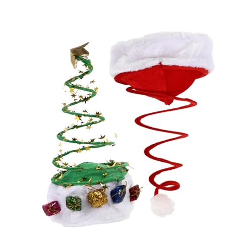 Hemobllo 2 Stück Teiliges Weihnachtsmützen für Erwachsene Dekorative Xmas Kopfbedeckung mit Liebevollen Farben Weihnachtlich Gestaltet für Party Karneval und Festliche Anlässe von Hemobllo