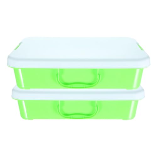 Hemobllo 2 Stück Tragbare Sandspielzeug Aufbewahrungsbox mit Deckel Kunststoff Sandtablett mit Griff Vielseitig Nutzbar als Indoor Outdoor Organizer für Bastelmaterialien Hemobllo 2 Stück Tragbare Sandspielzeug Aufbewahrungsbox mit Deckel Kunststoff Sandtablett mit Griff Vielseitig Nutzbar als Indoor Outdoor Organizer für Bastelmaterialien von Hemobllo