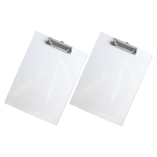 Hemobllo 2 Stück Transparente Pet Klemmbretter Schreibunterlage Dokumentenhalter Leicht und Robust für Büro und Schule mit Sicherem Clip zur Papierorganisation Hemobllo 2 Stück Transparente Pet Klemmbretter Schreibunterlage Dokumentenhalter Leicht und Robust für Büro und Schule mit Sicherem Clip zur Papierorganisation von Hemobllo
