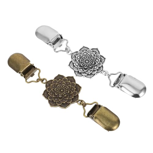 Hemobllo 2 Stück Vintage Mandala Schalclip Kleiderschmuck Verschlüsse für Pullover Cardigan und Hemdkragen Praktische und Broschen in Antik Silber und Bronze für Damen Hemobllo 2 Stück Vintage Mandala Schalclip Kleiderschmuck Verschlüsse für Pullover Cardigan und Hemdkragen Praktische und Broschen in Antik Silber und Bronze für Damen von Hemobllo