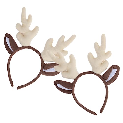 Hemobllo 2 Stück Weihnachtliches Rentier Haarreif Leichtes Cosplay Geweih Stirnband Festlicher Haarschmuck für Weihnachtsfeier Karneval Kostüm und Party Dekoration Hemobllo 2 Stück Weihnachtliches Rentier Haarreif Leichtes Cosplay Geweih Stirnband Festlicher Haarschmuck für Weihnachtsfeier Karneval Kostüm und Party Dekoration von Hemobllo