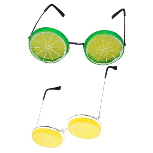 Hemobllo 2 Stück Zitronengläser Partykleid, Lustige Brille Cosplay-party-brille Hawaiianische Lustige Brille Party Brillen Spaß Frauen Lustige Brillen Plastik Yellow von Hemobllo
