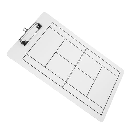 Hemobllo 2 Stücke Tennis Board -Klemmbrett Tennisplatzzubehör Tennisvorräte Aufstellungstafel Trainer-Klemmbrett Hockey-Trockenlöschtafel Sportartikel Reißbrett PVC Weiß von Hemobllo