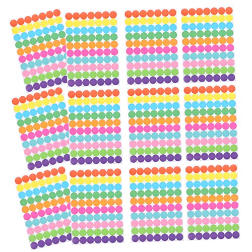 Hemobllo 20 Blatt Klebepunkte Selbstklebende Farbige Punktaufkleber mit Farben Vielseitige Markierungs und Klassifikationsetiketten für Büro Haushalt und Geschenkverpackungen von Hemobllo