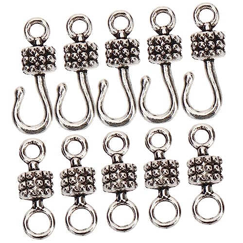 Hemobllo 20 Paare Vintage Schmuckverschlüsse Armband und Kettenverschluss aus Antik Silbernem DIY Schmuckverbinder für Halsketten und Armbänder Robust und Vielseitig für Schmuckherstellung von Hemobllo