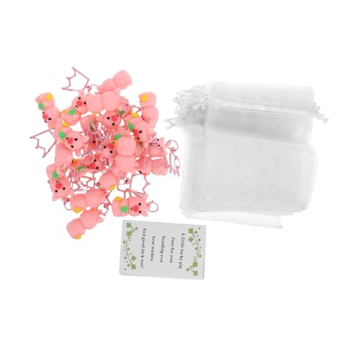 Hemobllo 20 Stck. Schwein Schlüsselanhänger kreativer Tierschlüsselbund Schlüsselanhänger zum irischen St. Patrick's Day Schlüsselanhänger mit Abschlusstieren weiches Gummi von Hemobllo