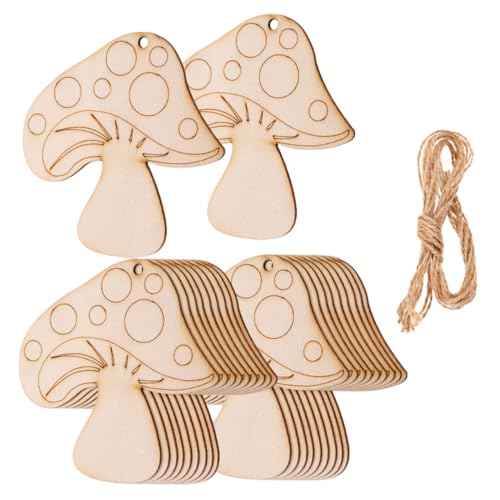 Hemobllo 20 Stück Teiliges Holzpilz Dekorationen aus Naturbelassenem Holz Pilz Formen für DIY Bastelprojekte Bemalbare Holzscheiben für Kreative Holzarbeiten und Wohnaccessoires Hemobllo 20 Stück Teiliges Holzpilz Dekorationen aus Naturbelassenem Holz Pilz Formen für DIY Bastelprojekte Bemalbare Holzscheiben für Kreative Holzarbeiten und Wohnaccessoires von Hemobllo