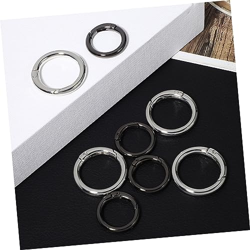 Hemobllo 20 Stück Teiliges Metallringe Schlüsselanhänger Karabiner Schlüsselringe DIY Bastelzubehör Schmuckherstellung Zubehör Silber Schwarz von Hemobllo