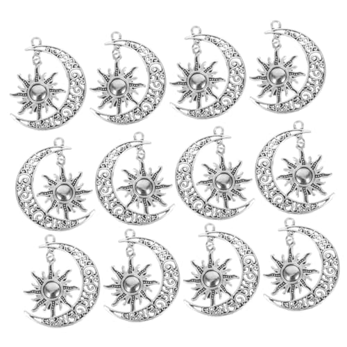 Hemobllo 20 Stück Teiliges Mond Sonne Anhänger aus Legierung Dekorative DIY Charms für Halsketten Armbänder Ohrringe Schmuckherstellung Vielseitig Einsetzbar Stabile Verarbeitung Modisches von Hemobllo