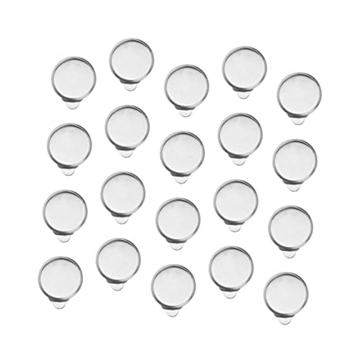 Hemobllo 20 Stück Teiliges Ohrclip Silber DIY Ohrclips Zubehör für Damen Modisches Ohrklemme Tablett Langlebig und Sicher für Schmuckgestaltung von Hemobllo