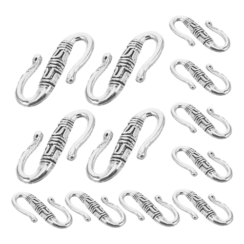 Hemobllo 20 Stück Teiliges Retro Tibetsilber S Haken Verschluss aus Langlebiger Legierung für DIY Schmuckverbinder Armband Ketten Verschlussclips von Hemobllo