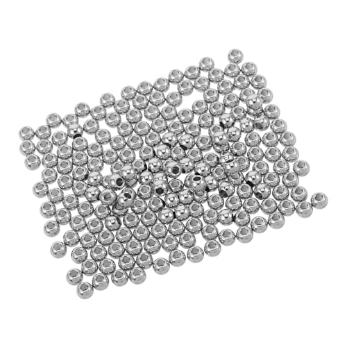 Hemobllo 200 Stück Spacer Perlen Rund Loch Groß Für Schmuckherstellung Armbänder Halsketten Basteln DIY Zubehör Mit Glänzendem Finish von Hemobllo