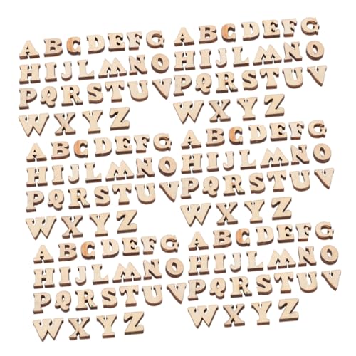 Hemobllo 200 Stück Teiliges Holzbuchstaben zum Basteln Natürliche Unbemalte Holzapplikationen für DIY Dekoration Leichte Alphabet Holzstücke zum Bemalen Vielseitig für Lernspiel und von Hemobllo
