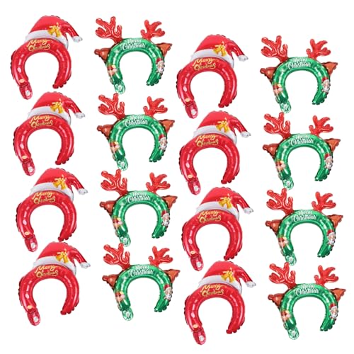 Hemobllo 20Stücke Aufblasbare Weihnachts Stirnbänder Kreative Foto Requisiten für Partys Weihnachtsmütze und Rentiergeweih Design Weihnachtszubehör für Festliche Dekorationen Hemobllo 20Stücke Aufblasbare Weihnachts Stirnbänder Kreative Foto Requisiten für Partys Weihnachtsmütze und Rentiergeweih Design Weihnachtszubehör für Festliche Dekorationen von Hemobllo